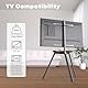 PUTORSEN Staffelei TV-Ständer für TV 43-65 Zoll, schwenkbar höhenverstellbar Tripod TV Stand mit Ausstattung Regal, 70 Grad schwenkbar, hält bis zu 40 kg, max. VESA 400 x 400