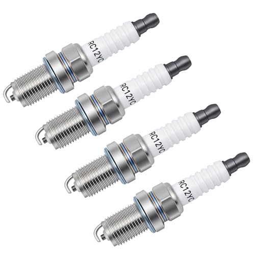 JSIERLUOV RC12YC BKR5E Spark Plugs for MTD 759-3336 Champion Briggs 491055S 692051 792015 kohler 12 132 02-S John Deere M78543 M8754 Autolite 3924 Spark Plug (4 Pack)