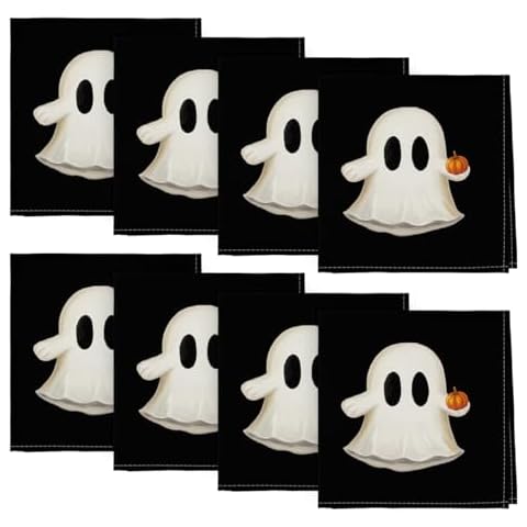 Horaldaily Halloween Cloth Napkins Set Cover