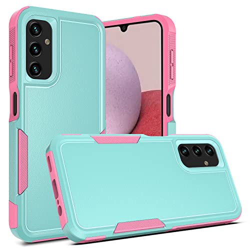 xbokyiq Case for Samsung Galaxy A14 5G [Military Grade Drop] Heavy Duty Silicone Rugged Shockproof Protective Cover for Samsung Galaxy A14 5G Phone Case (Grey + Pink)