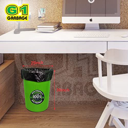 Image of G 1 Garbage Bags And Covers Large Size Black Color 25 X 30 Inch Pack Of 3, 42 Pieces, Plastic, Pack of 42