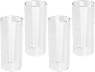 ERINGOGO 4pcs Guitar Glass Sliders Guitar Finger Protector Guitar Slide Sticks Guitar Finger Slider Guitar Slides Glass Guitar Slide Musical Instrument Slide Guitar Slide Glass White Casing