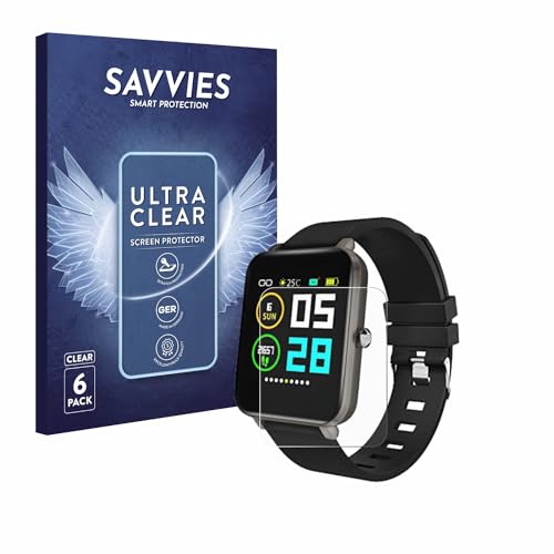 Savvies 6 Pack Screen Protector compatible with Zagzog Z 1.54" Protection Film Clear