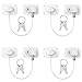 ESYNiC 4PZ Mini Blocca Cassetti Chiusure di Sicurezza per Bambini Blocca Cavo Limitatore 18CM per Armadio Armadietto Cassetto Frigorifero Frigo Serratura di Sicurezza con Chiavi - Bianco Rettangolare
