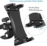 Support de support de musique de microphone Tablette Smartphone Mount Heavy Duty 360 Degree Swivel Clamp Compatible avec 3.5 à 13.5in Comprimés téléphoniques, iPad Pro 12.9 11 10.5 Air Mini, Onglet Galaxy de surface, iPhone Galaxy