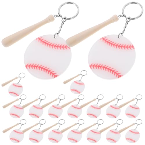 Porte-clés baseball acrylique à suspendre aux sacs de sport des femmes