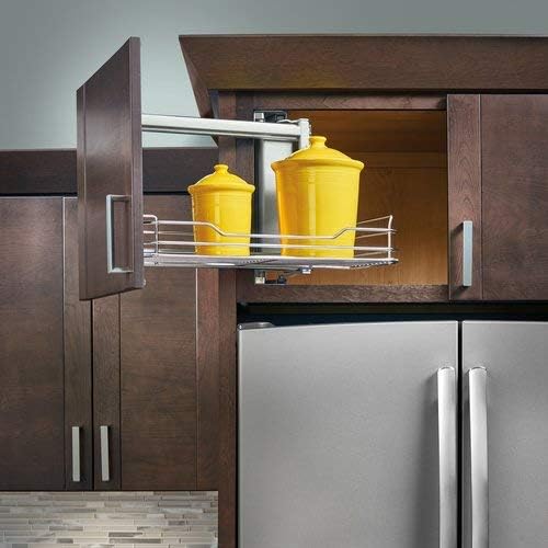 Rev-A-Shelf15 in Chrome Above Appliance Organizer, Steel, Standard