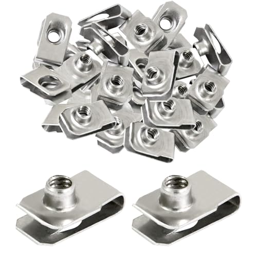 Confezione da 30 dadi a U estrusi regolari in acciaio inox #10-24, dadi a clip a U, dadi a U, dadi a U