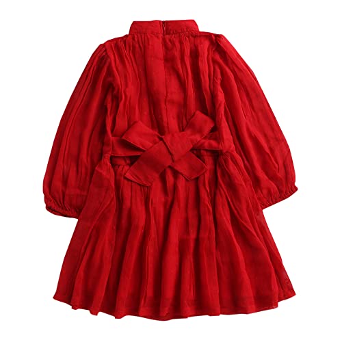 Image of Hopscotch Girls Cotton Full-Sleeve Solid Casual Midi Dress