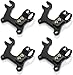 RoadLoo Adaptateur de Frein de Bicyclette, 4Pcs Support de Frein à Disque Vélo Ajustable Métal Support De Frein en Acier Inoxydable Support de Montage Frein Noir pour Frein de Bicyclette à Disque