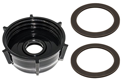 Blendin Replacement Plastic Base Bottom Jar Cap with 2 Rubber O Ring Gaskets, Compatible with Oster and Osterizer Blenders