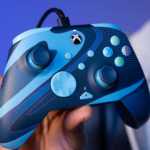 PDP Xbox REMATCH GLOW Wired controller - Blue Tide