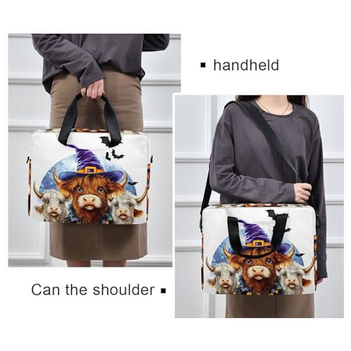 Funda para portátil ALAZA Highland Cows Halloween 13-15.6 pulg miniatura 2