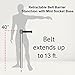 Montour Line MX630SK Set of 2 Retractable Belt Barrier Stanchion, Mini Socket Base, Polished Stainless Steel Post (13 ft Red Belt)