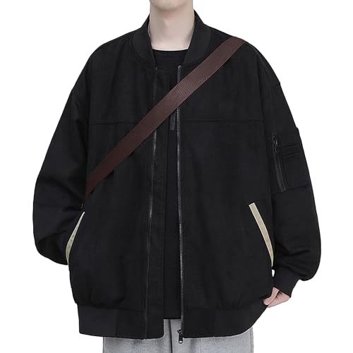 Veste à col montant à carreaux noir 3XL homme coupe slim