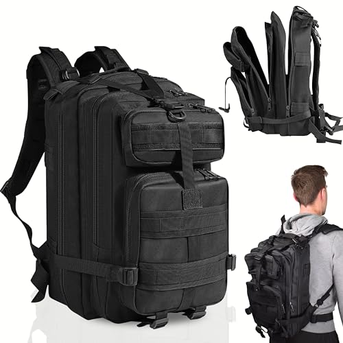 ANDRAGUS Mochila tactica militar 40 litros Mochila Viaje Cabina Avion 40x20x25, Mochila crossfit Ryanair, Bolsa de Viaje Ryanair Equipaje de Mano con Puerto de Carga Mochila militar Crossfit