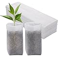Cosweet 11.6''H Deep Nursery Grow Bags, Biodegradable Non-Woven Fabric Planting Pots for Indoor and Outdoor Garden Growing Seedlings Vegetables Flowers Fruits (60 PCS)