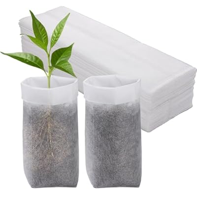 Cosweet 11.6''H Deep Nursery Grow Bags, Biodegradable Non-Woven Fabric Planting Pots for Indoor and Outdoor Garden Growing Seedlings Vegetables Flowers Fruits (60 PCS)