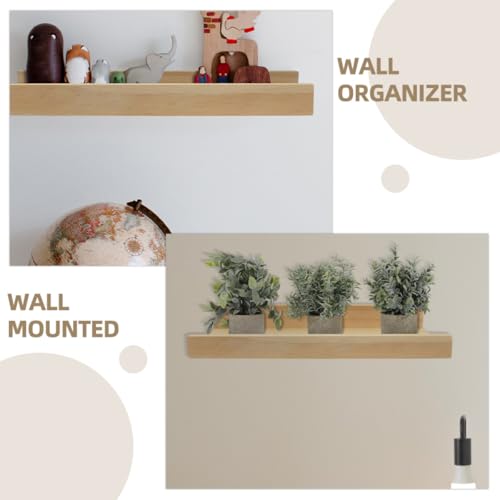 Estante flotante de pared de madera khaki soluciona falta de espacio 6