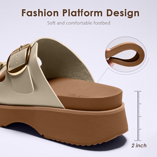 40% Off Vilanva Women's Orthopedic Platform Wedge Walking Slides - Image 7