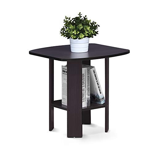 Image of FURINNO Simple Design End /SideTable, 1-Pack, Dark Walnut