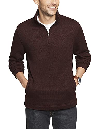 Van Heusen Men's Flex Long Sleeve 1/4 Zip Soft Sweater Fleece
