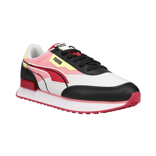 PUMA Puma Future Rider Sneaker, White Black-Persian Red, 5 US Unisex Big Kid