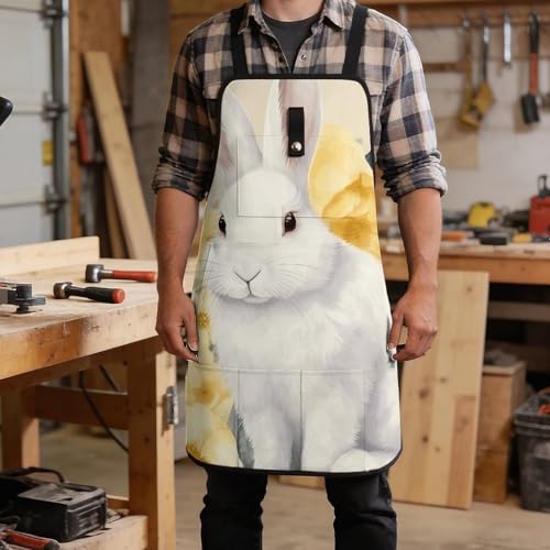 Delantal de trabajo ajustable con diseño Rabbit para hombre y mujer miniatura 5