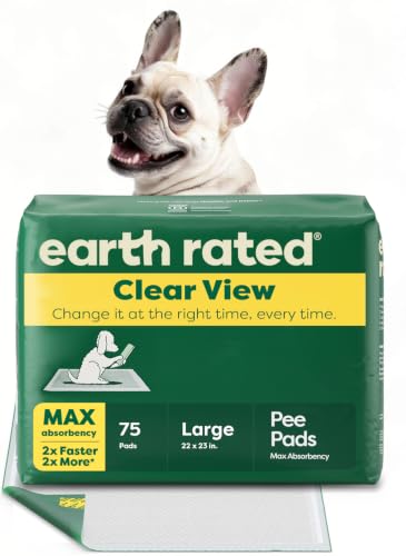 Image of Regular [L] Puppy Pee Pads, Clear View Top, Max Absorbency, 75CT