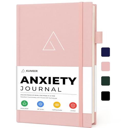 KUMEER Guided Anxiety Journal for Women & Men &ndash; Cognitive Behavioral Therapy (CBT) Journal with...