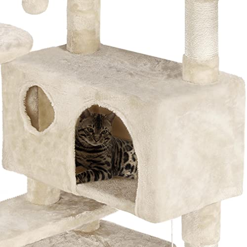 image for Yaheetech 62in Cat Tree Cat Tower for Indoor Cats, Cat Furniture w/Dou