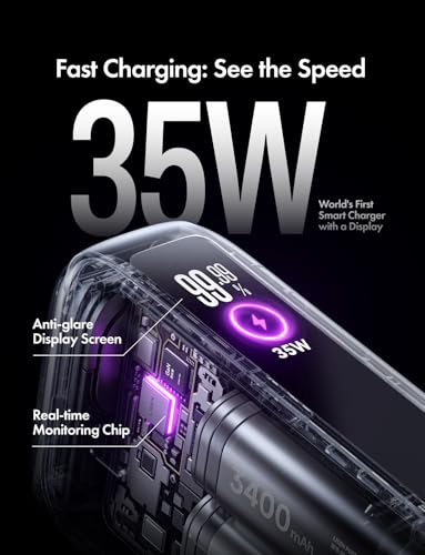 Image of LISEN [Practical&Lazy Design 3 in 1 Travel Essentials Power Bank,7000mAh 35W Fast Charging with Wall Plug and Build-in Cable for iPhone 17 16 15 Pro Max Plus,Samsung Galaxy,iPad,Android,Mint Green