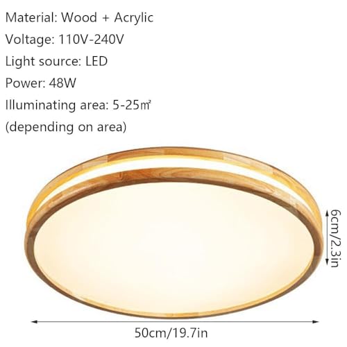 Panneau lumineux LED 50cm avec abat-jour acrylique moderne