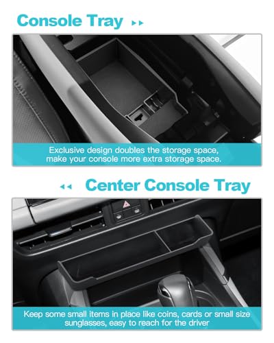 Image of CDEFG 2Pcs for 2026 Mazda CX5 Center Console Organizer for 2026 Mazda CX-5 (S /Select /Preferred /Premium /Premium Plus) Accessories Middle Console Double Trays Storage Box
