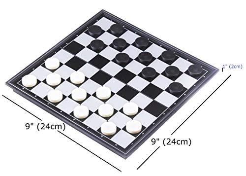Juego de Damas con tablero extensible 9x9 pulgadas miniatura 2