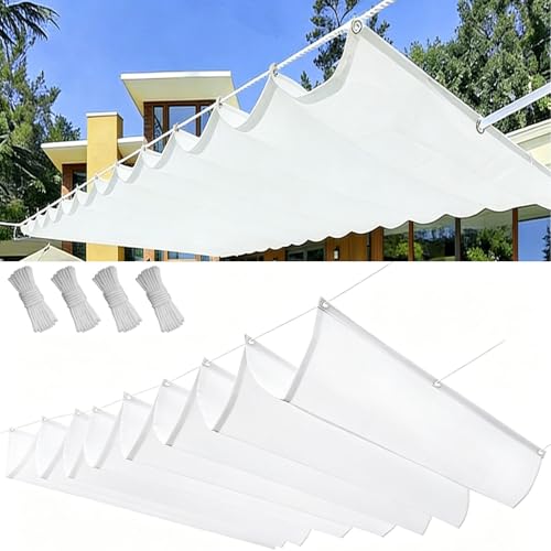 Voile d'ombrage rétractable 135x165 store ondulé imperméable extérieur