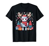 Photo Gallery santa robot christmas lights reindeer for kid family pajamas maglietta Photo Gallery santa robot christmas lights reindeer for kid family pajamas maglietta