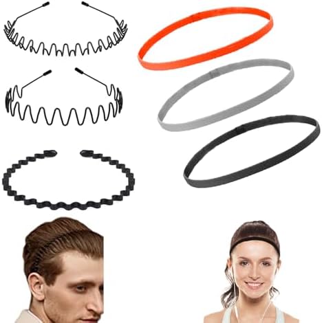 GeorgeX Diademas Deportivas para Hombres y Mujeres, 6 Piezas de ...