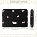 Flintronic 15.6In Laptop Sleeve, Cute Floral Quilted Laptop Case, Bow Quilted Lap-top Carrying Case, Portable Puffer Padded Lap-top Sleeve, Compatible with MacBook, Asus, Dell, HUAWEI