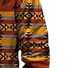 Mens Hoodies Western Aztec Hooded Sweatshirt Vintage Printed Graphic Hoodie Patchwork Jumpers with Pocket Regular Fit Long Sleeve Pullover Casual Gym Tops for Men (Orange #1, XXXL) #4