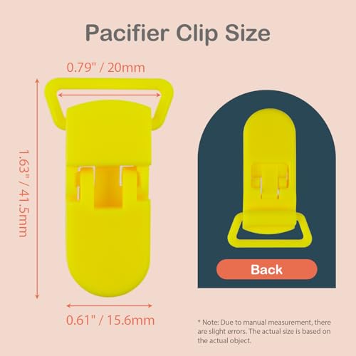 Image of 50-Pack Pacifier Clip Replacement Ends - BPA-Free Plastic Fasteners for DIY Baby Crafts, Sewing Bibs & Blankets Straps (10 Color)