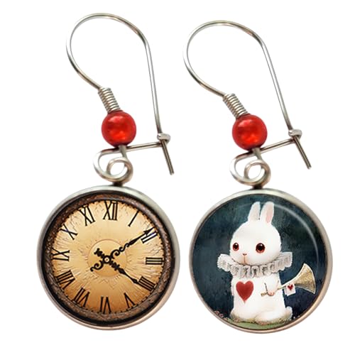 Boucles d'oreilles alice au pays des merveilles