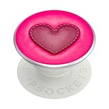 ​​​​PopSockets Phone Grip with Expanding Kickstand, Playful PopGrip - Stitched Love Heart