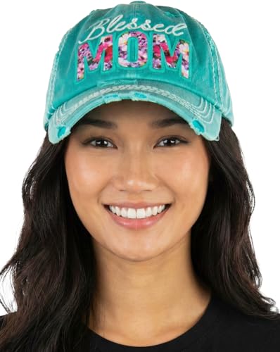 Image of Funky Junque Womens Baseball Cap Distressed Vintage Unconstructed Embroidered Dad Hat