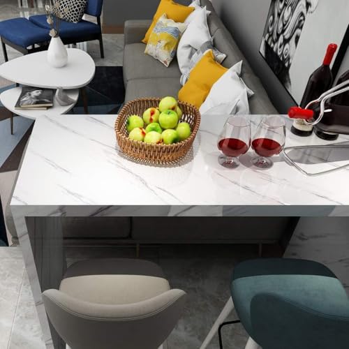 Image of D-fix Marble Peel and Stick Wallpaper for Home Decor, Waterproof Self-Adhesive Wall Stickers for Kitchen, Bathroom, Living Room - Wall Paper (60X200 CM (White)