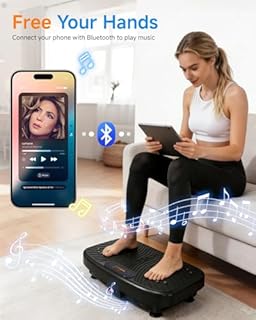 GDCOO Vibration Plate Exercise Machine, Vibrating Plate for Lymphatic Drainage, Vibration Plate Fitness Equipment for Fat Burning, Adjustable Vibration Speed 1-200 Power Vibrating Plate for Home