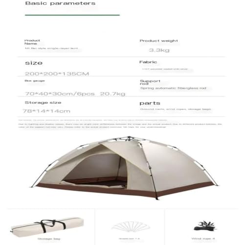 Carpa exterior amplia y ligera, automática y sin instalación miniatura 2