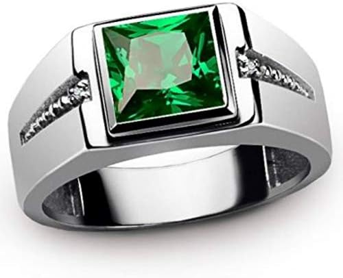 Lxbin White Gold Filled Ruby Sapphire,Topaz,Emerald Men's Wedding Ring Size (Red,8)