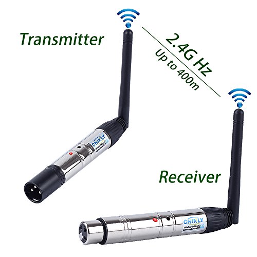 Chinly 8Pcs 2.4G Dmx512 Wireless 1 Male Transmitter & 7 Female Receivers Control For Stage Par Party Light #TOP1