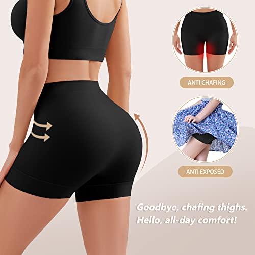 YADIFEN 3 Pack Slip Shorts for Women Under Dress, Anti Chafing Underwear Seamless Shaping Boyshort Panties Comfy Shorts - Image 5
